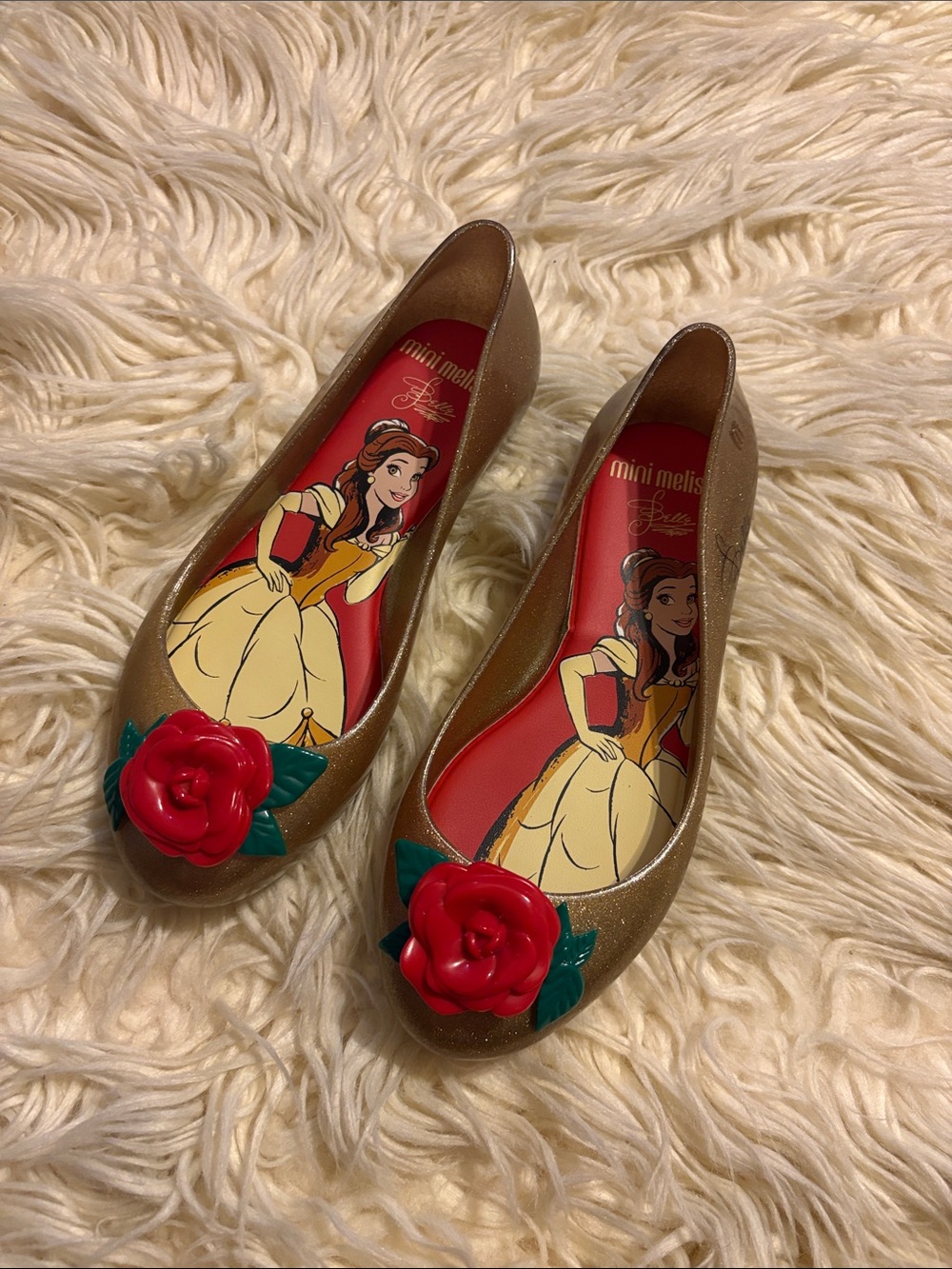 Mini Melissa girls Beauty and The Beast sweet love flats